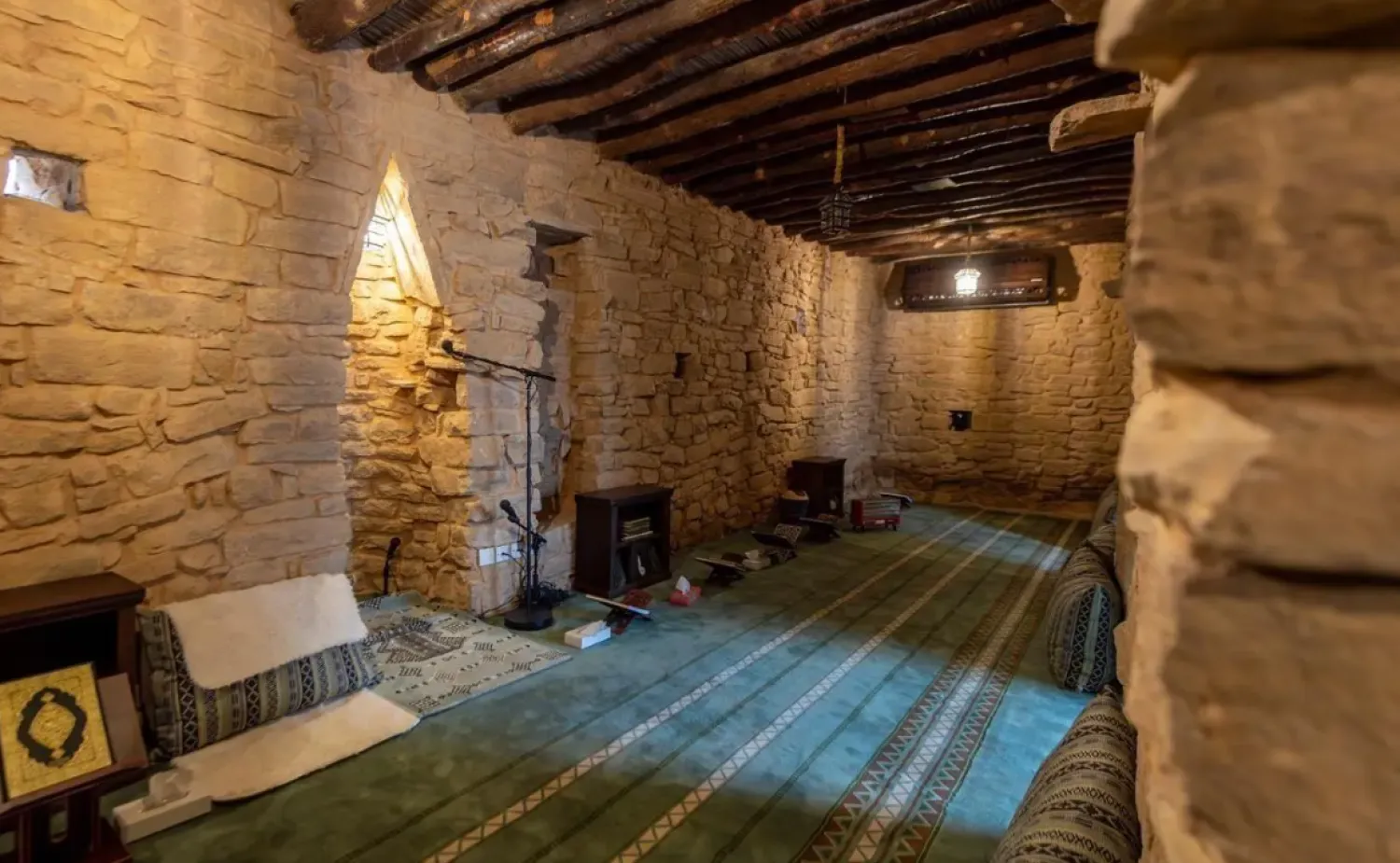 The renovation uses traditional Al-Jouf mud-brick techniques and natural materials - SPA