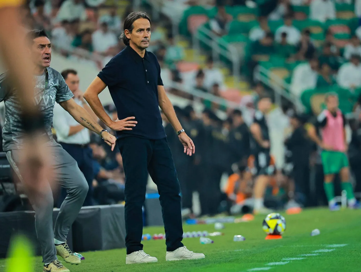 الإيطالي سيموني إنزاغي مدرب فريق الهلال (تصوير: محمد المانع) 