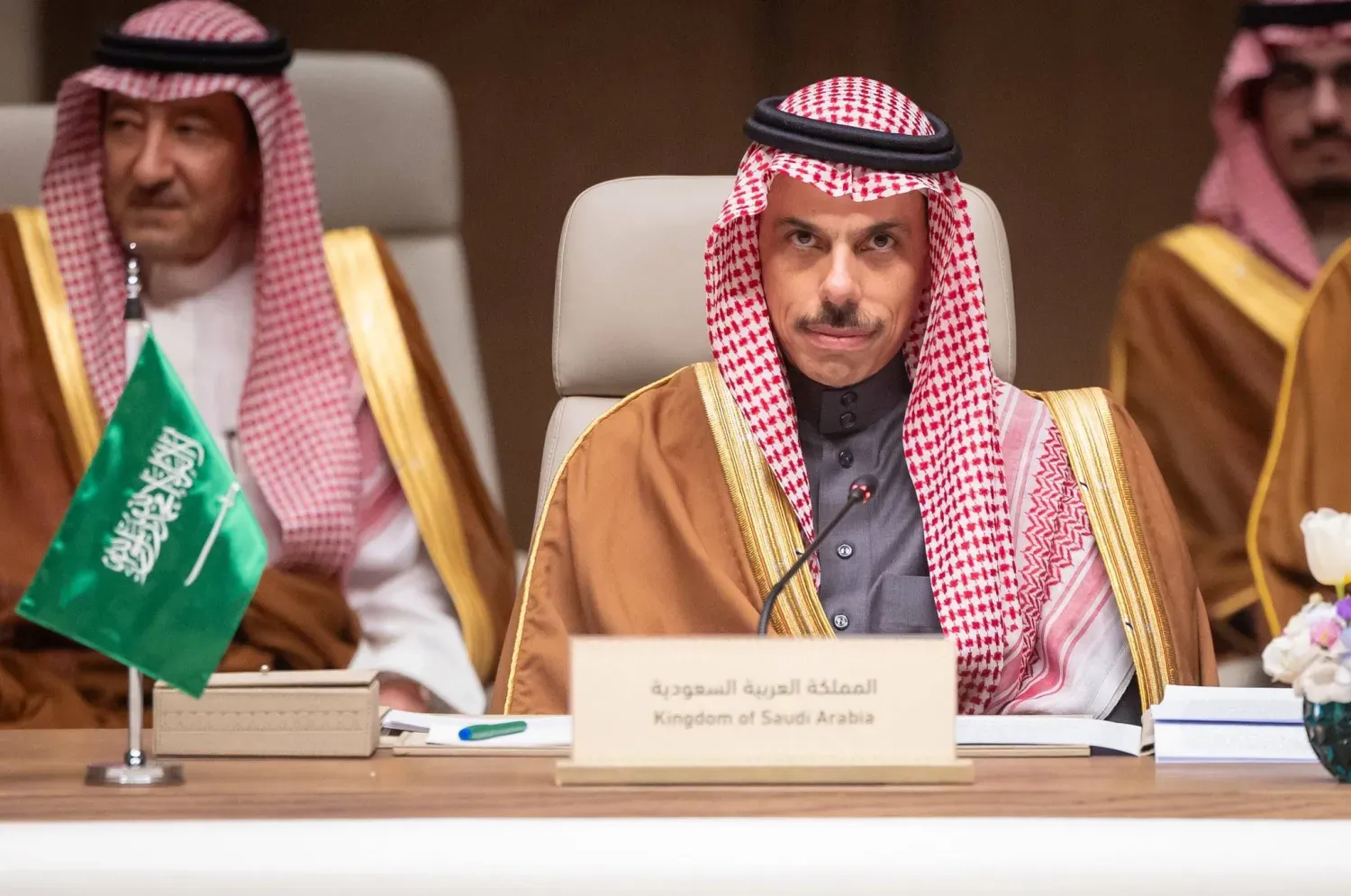 Suudi Arabistan Dışişleri Bakanı Prens Faysal bin Ferhan dün başkent Riyad’da düzenlenen istişare toplantısına katıldı. (Suudi Arabistan Dışişleri Bakanlığı)