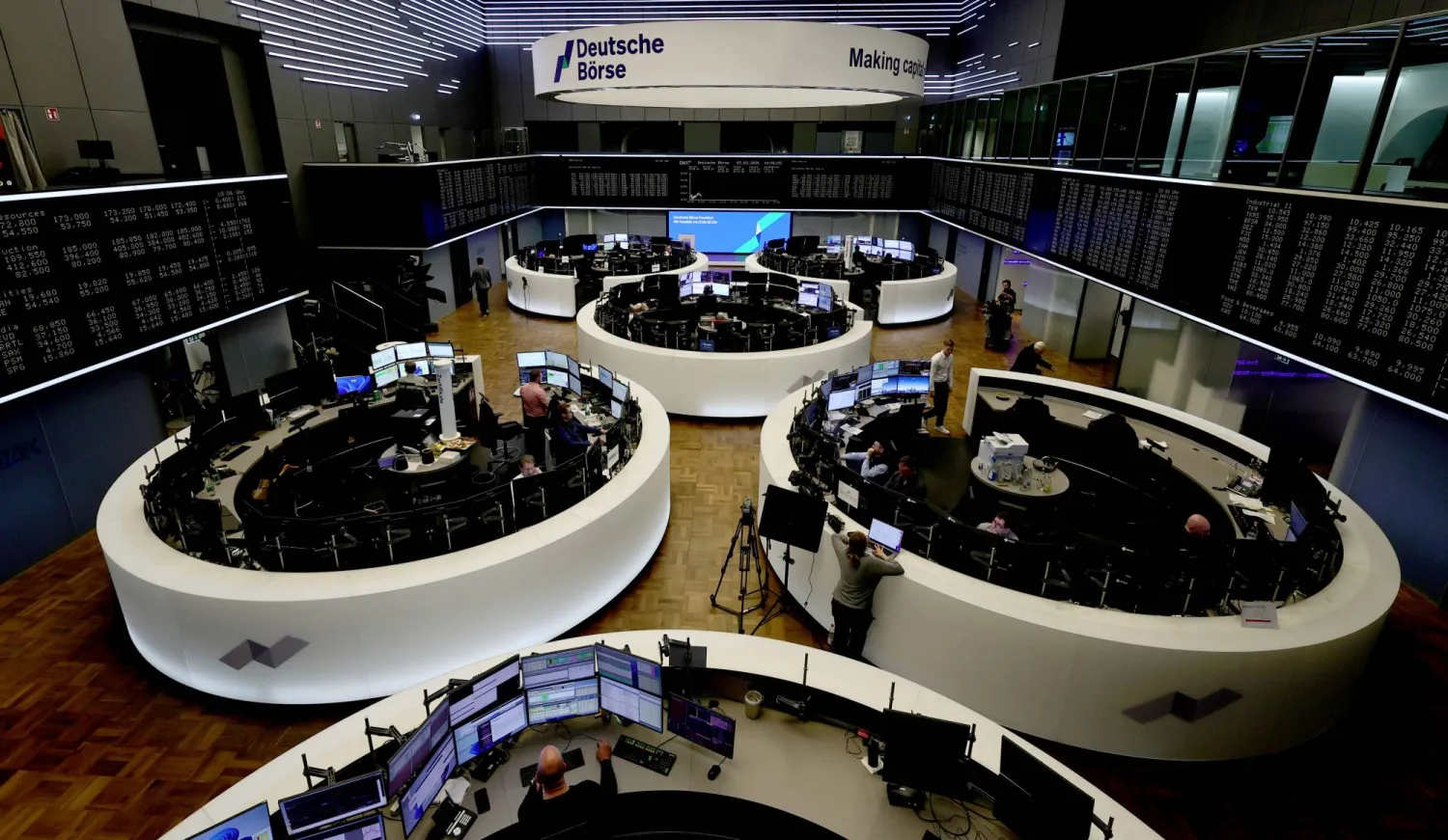 من داخل بورصة فرانكفورت (إ.ب.أ)