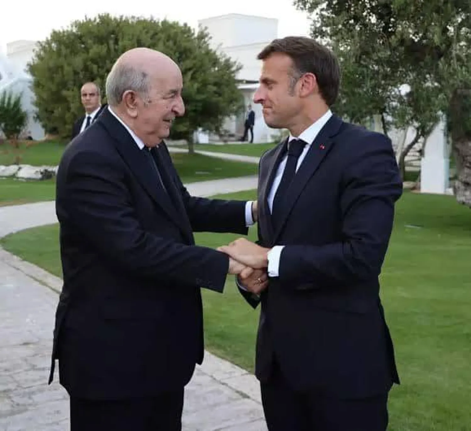 من لقاء سابق بين الرئيسين الجزائري والفرنسي (الرئاسة الجزائرية)