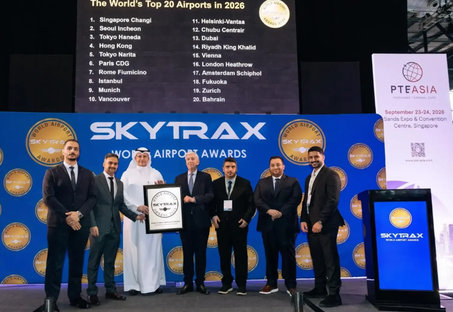 The recognition was announced during the Skytrax World Airport Awards ceremony, London - SPA