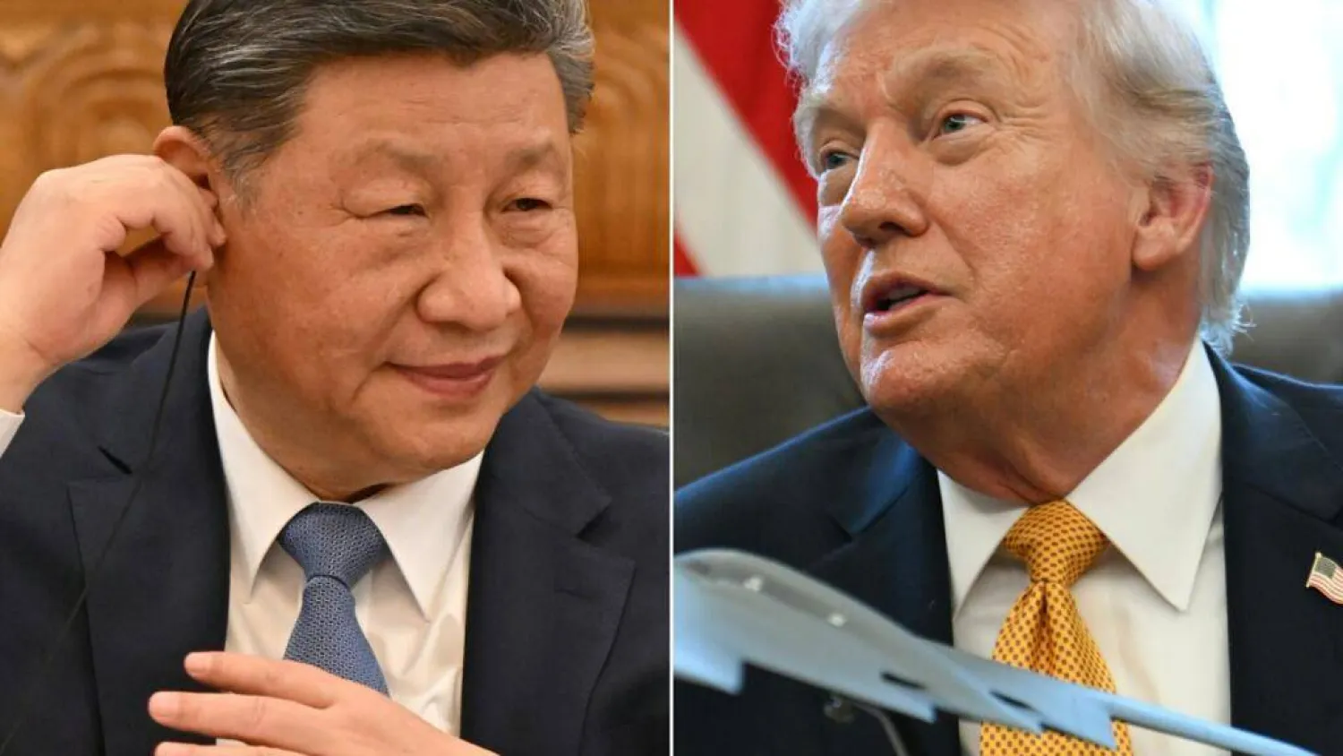 US President Donald Trump and China's President Xi Jinping are expected to meet to discuss formalizing a truce on tariffs they shook hands on at a meeting in South Korea in October. ADEK BERRY, ANNABELLE GORDON / AFP
