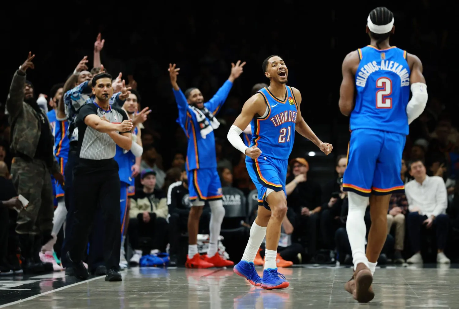 حامل لقب الدوري الأميركي لكرة السلة أوكلاهوما سيتي ثاندر (أ.ف.ب)