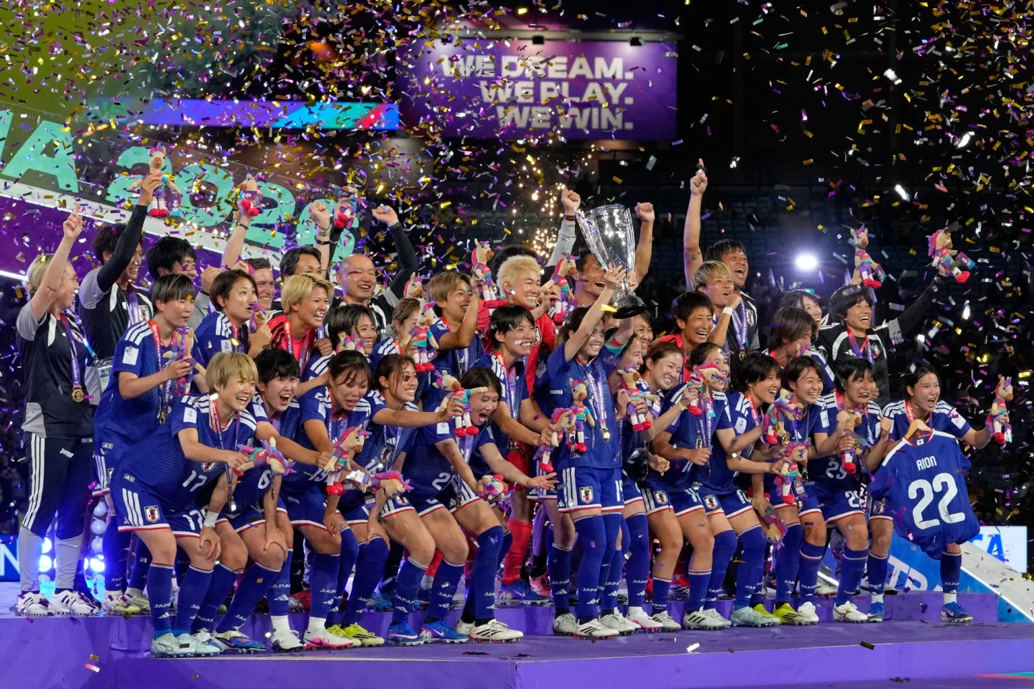 سيدات اليابان بطلات آسيا (أ.ب)