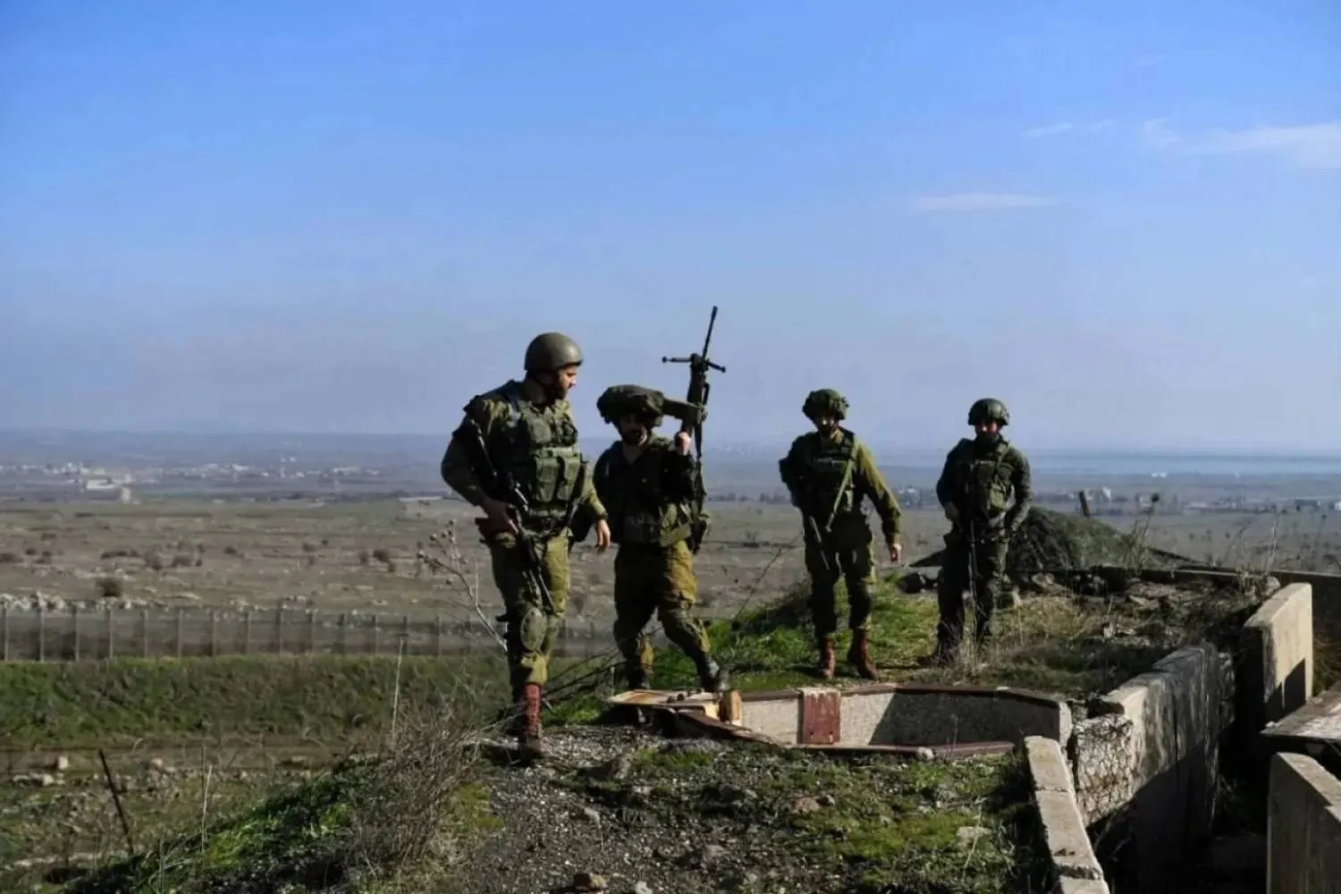 Israeli soldiers operate in the occupied Golan Heights near the Syrian border, Dec. 28, 2023 (Reuters) 