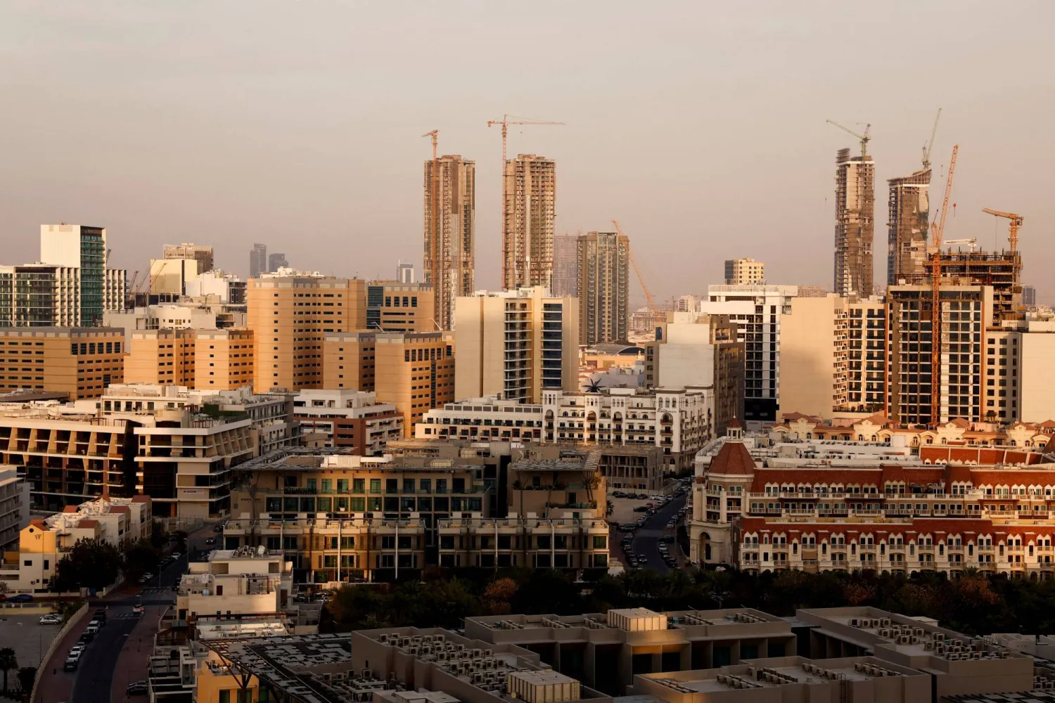 FILE PHOTO: A general view of buildings and and construction cranes, amid the US-Israel conflict with Iran, in Dubai, United Arab Emirates, March 7, 2026. REUTERS/Amr Alfiky/File Photo