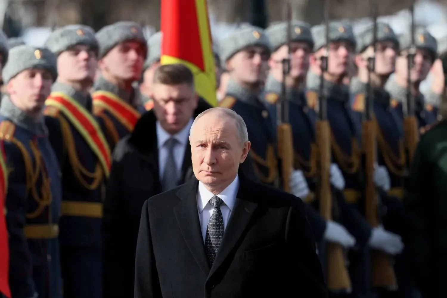 The Russian President attends events marking “Defender of the Fatherland Day” in Moscow on February 23 (AP)

