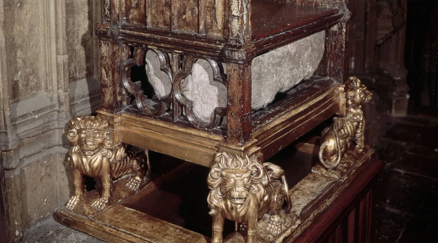 The Coronation Chair with the Stone of Scone at Westminster Abbey (Getty)