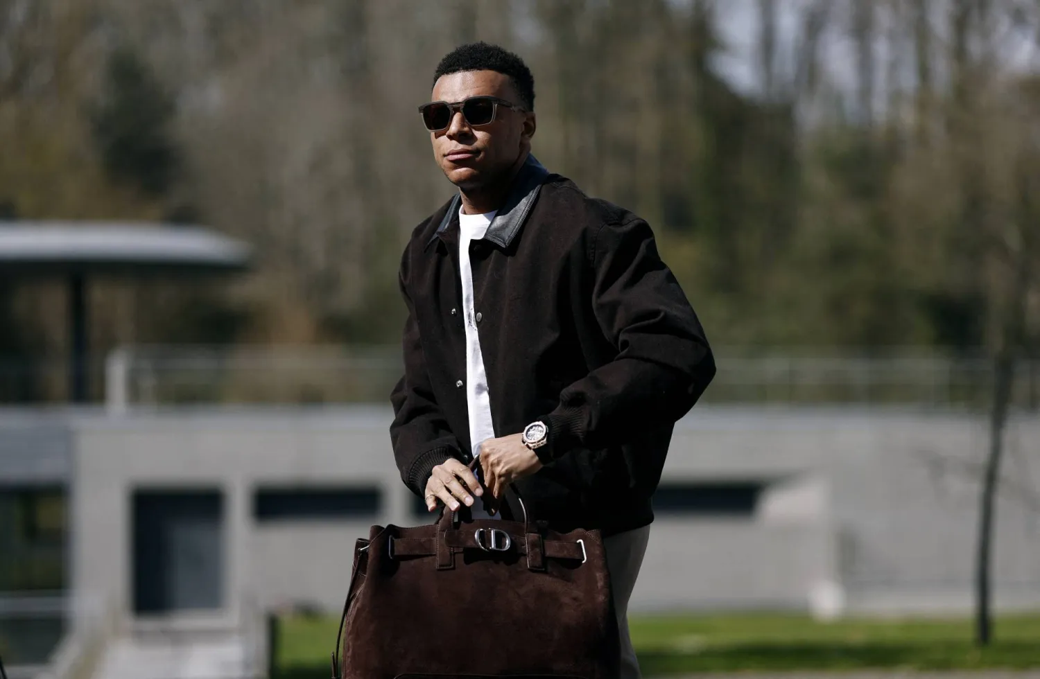 Soccer Football - International Friendly - International Friendly - France Training - INF Clairefontaine, Clairefontaine-en-Yvelines, France - March 23, 2026 France's Kylian Mbappe arrives before training. (Reuters)