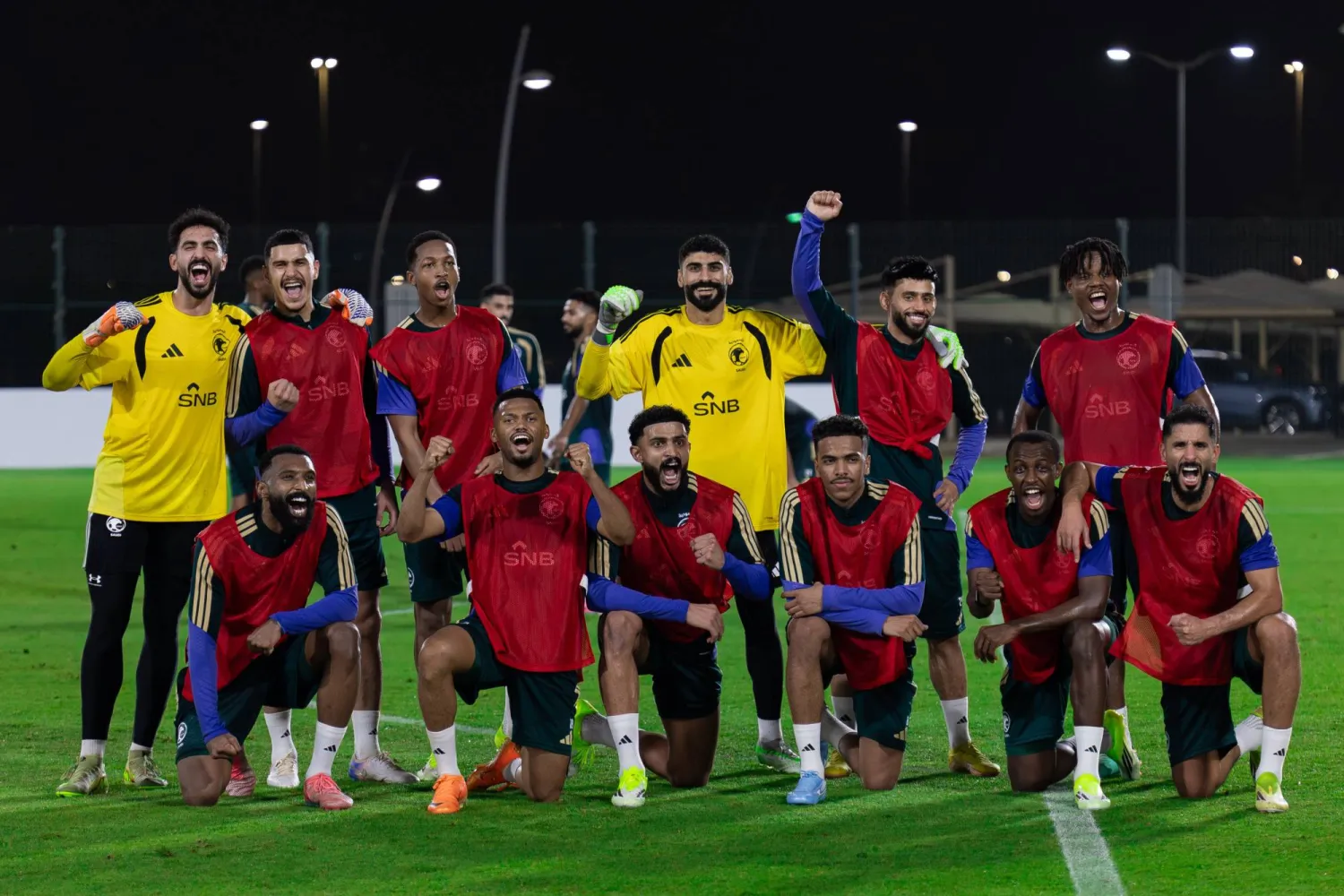 لاعبو المنتخب السعودي خلال التحضيرات (المنتخب السعودي)