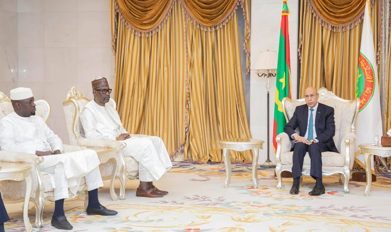 وزير خارجية مالي في لقاء سابق مع الرئيس الموريتاني (الرئاسة الموريتانية)
