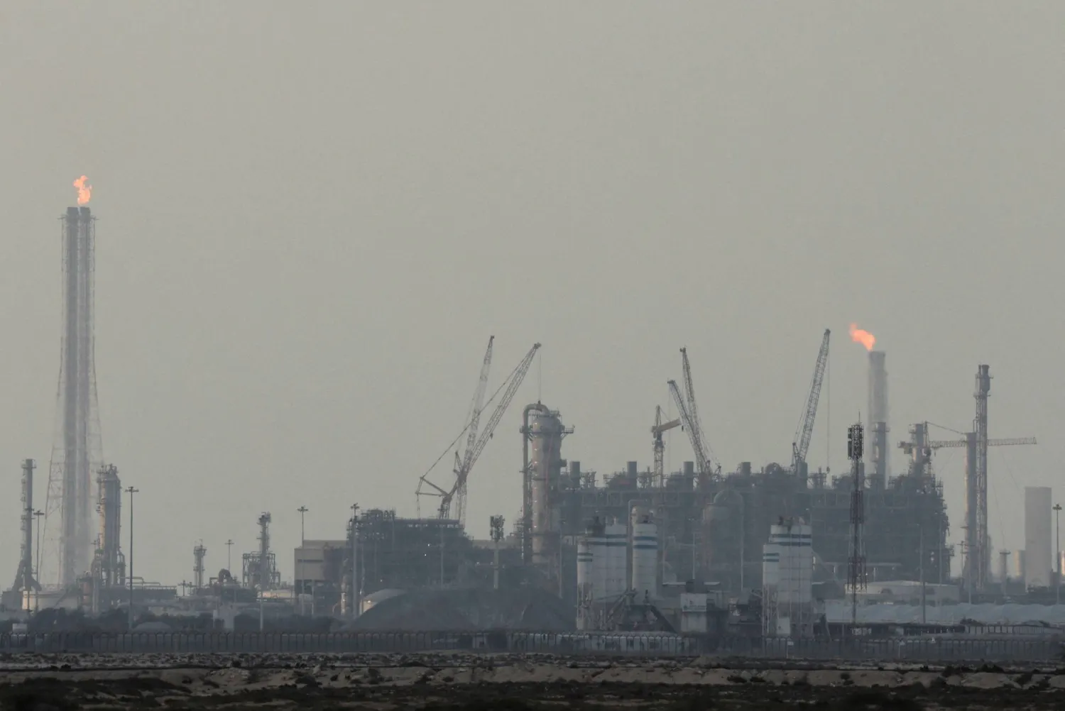 QatarEnergy's liquefied natural gas (LNG) production facilities, amid the US-Israeli conflict with Iran, in Ras Laffan Industrial City, Qatar March 2, 2026. (Reuters)