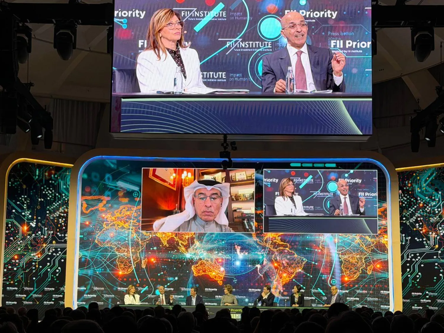 وزير المالية السعودي يتحدث في إحدى جلسات قمة «مبادرة مستقبل الاستثمار» في ميامي (الشرق الأوسط)