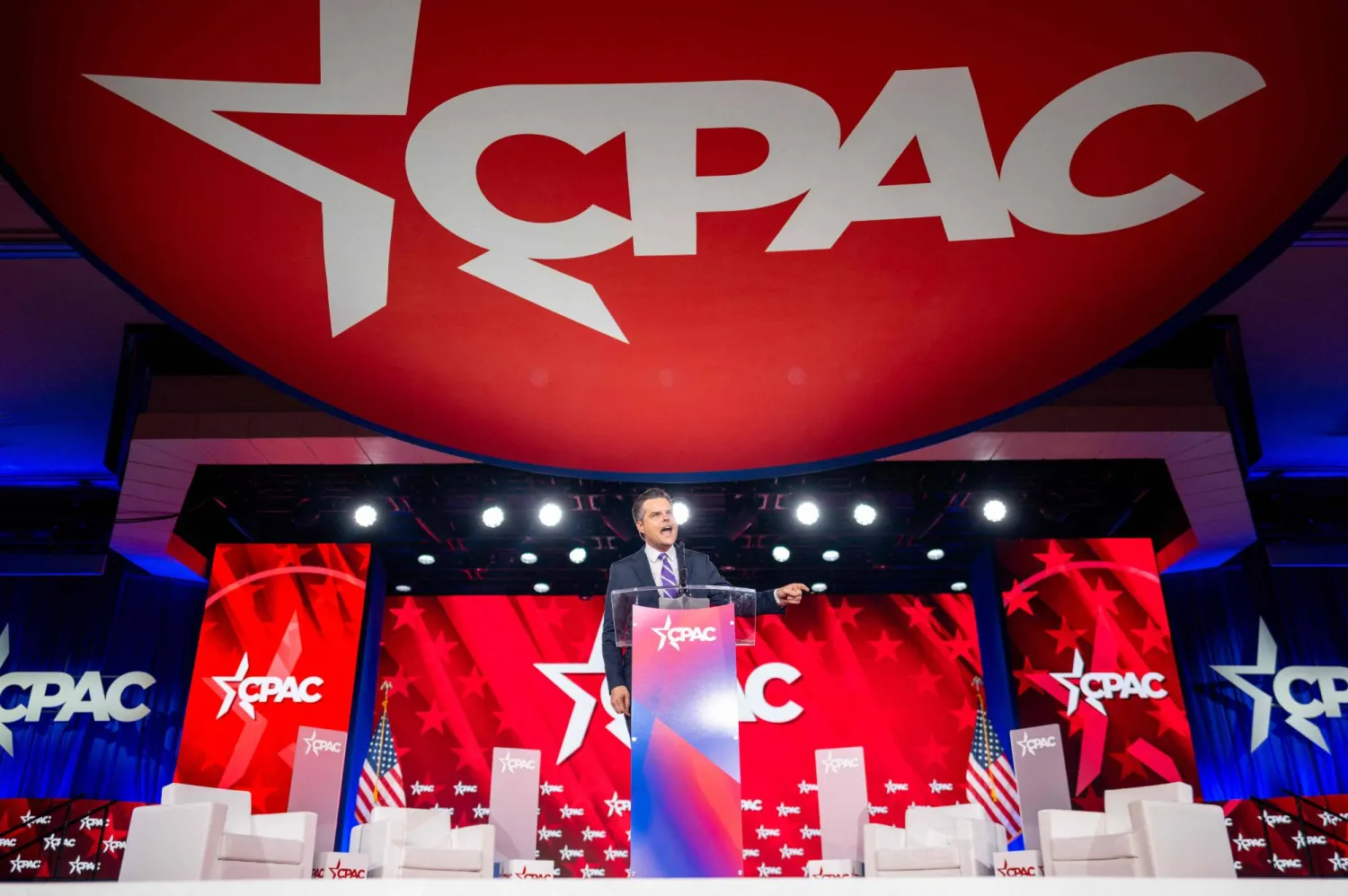 خلال مؤتمر العمل السياسي المحافظ (CPAC) في تكساس بالولايات المتحدة في 26 مارس 2026 (أ.ف.ب)