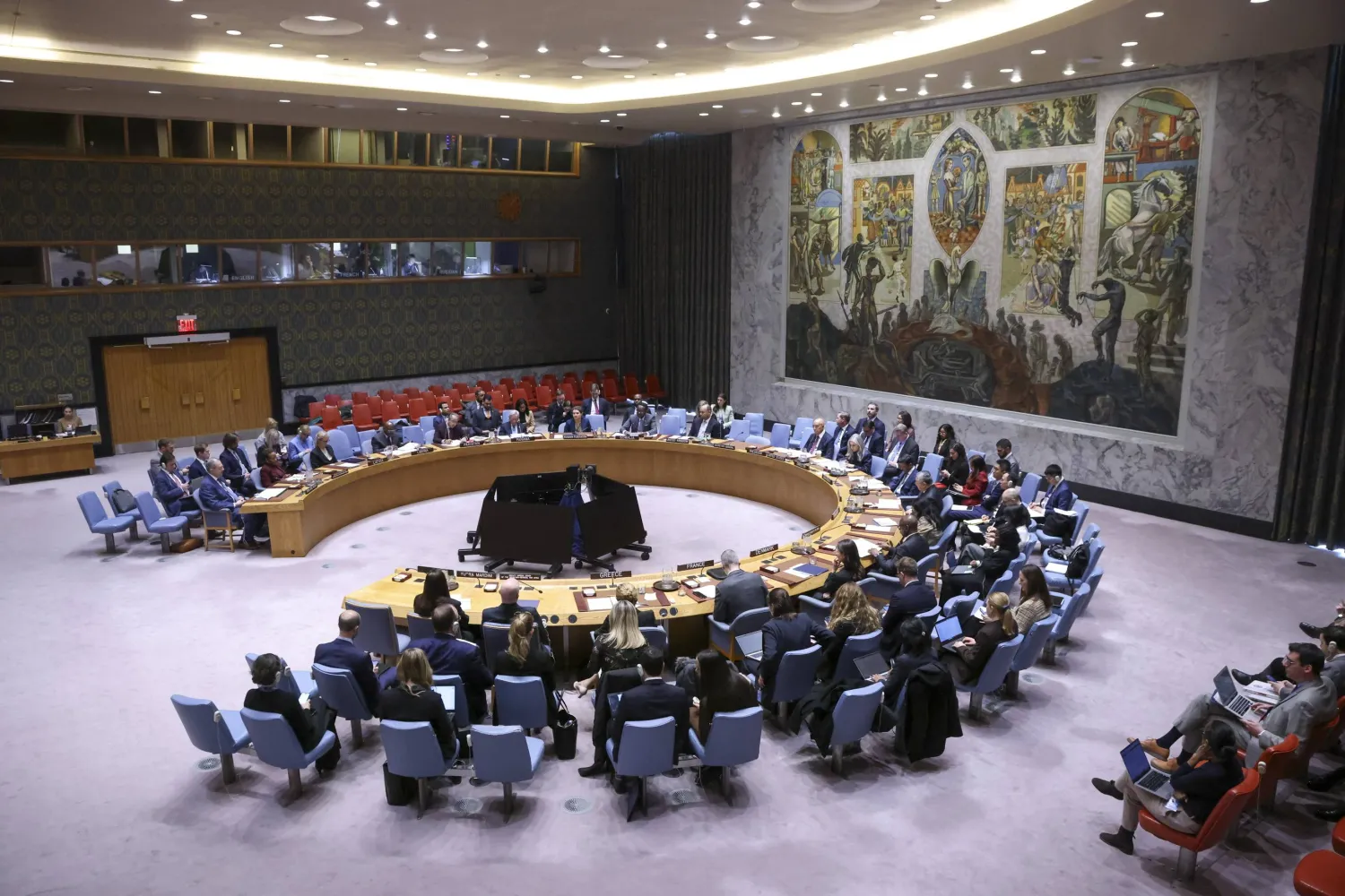 خلال جلسة لمجلس الأمن التابع للأمم المتحدة بمقر المنظمة في نيويورك يوم 18 مارس 2026 (إ.ب.أ)