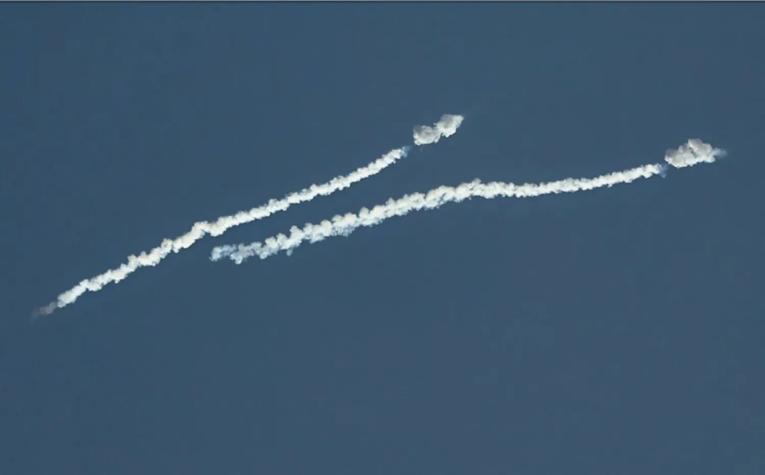 An Iranian rocket is intercepted over Abu Dhabi. (AFP)