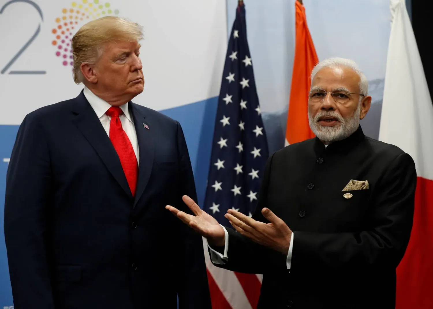 ABD Başkanı Donald Trump ile Hindistan Başbakanı Narendra Modi arasında daha önce gerçekleşen bir görüşme (Reuters)
