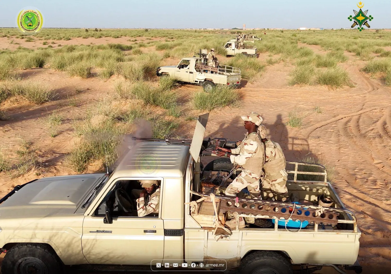 جانب من مناورات للجيش الموريتاني على الحدود في أكتوبر الماضي (الجيش الموريتاني)