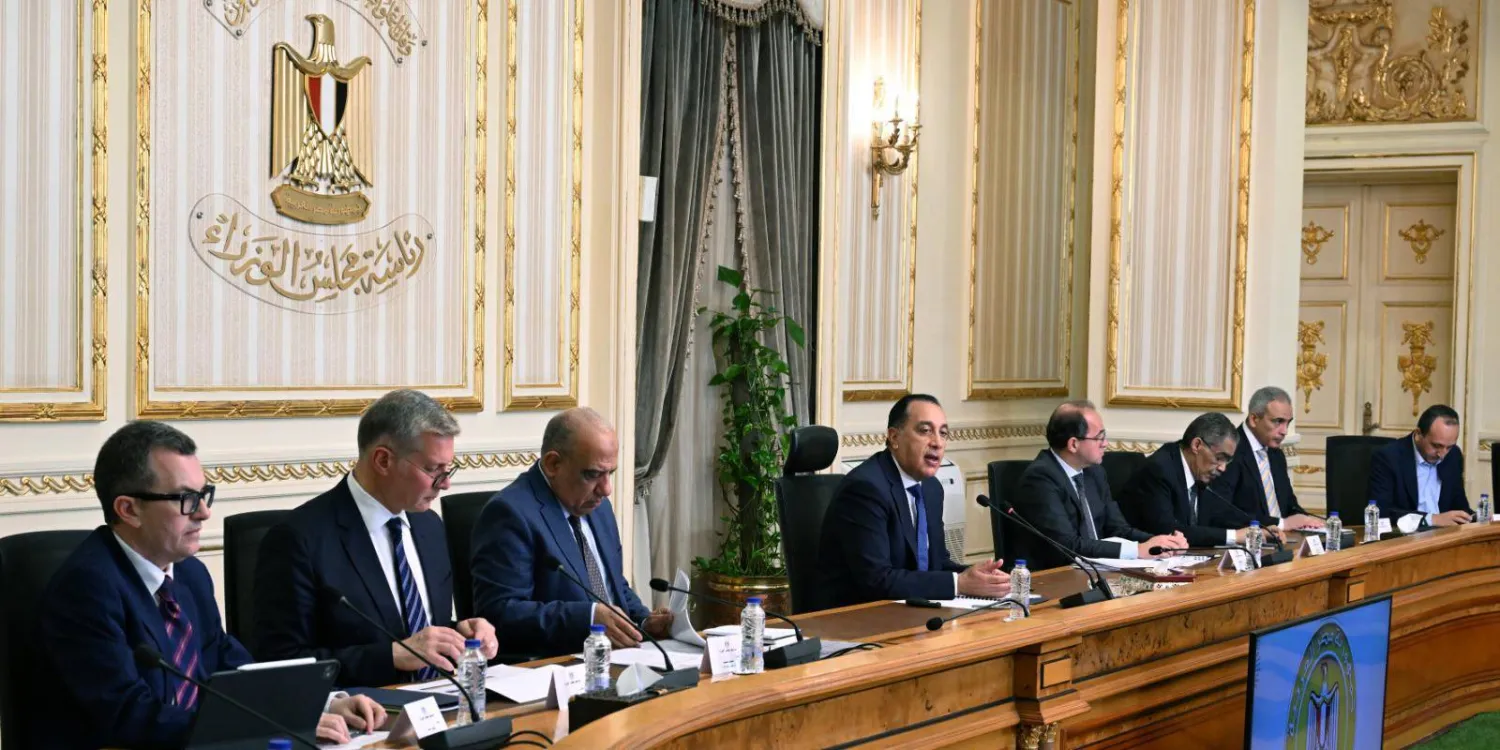 مدبولي خلال مؤتمر صحافي السبت لاستعرض مستجدات الحرب الإيرانية (مجلس الوزراء المصري)