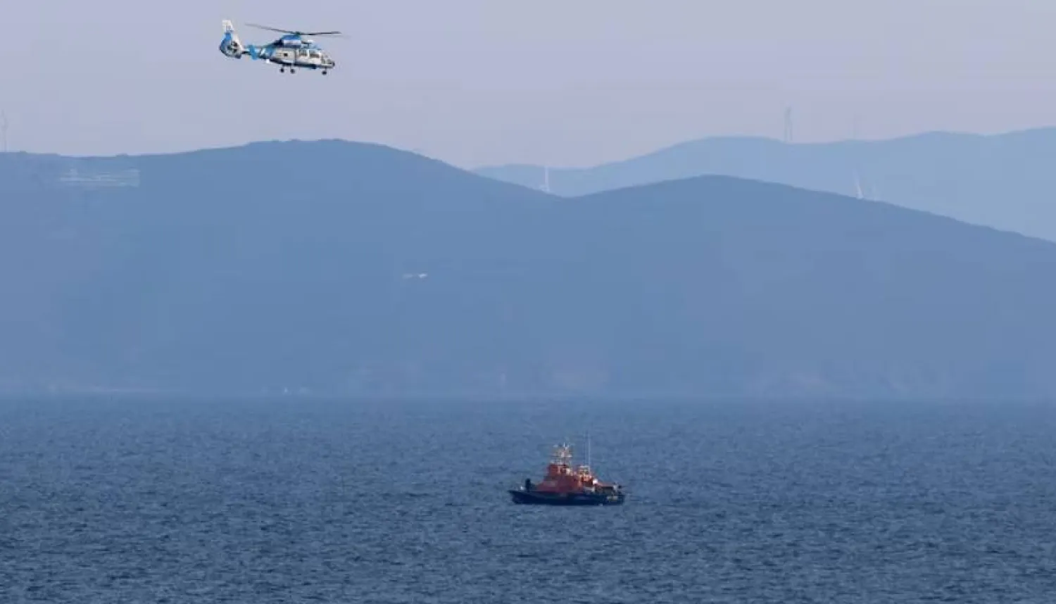Hellenic coast guard performs SAR operation, following migrant's boat collision with coast guard off the Aegean island of Chios, near Mersinidi, Greece, February 4, 2026. REUTERS