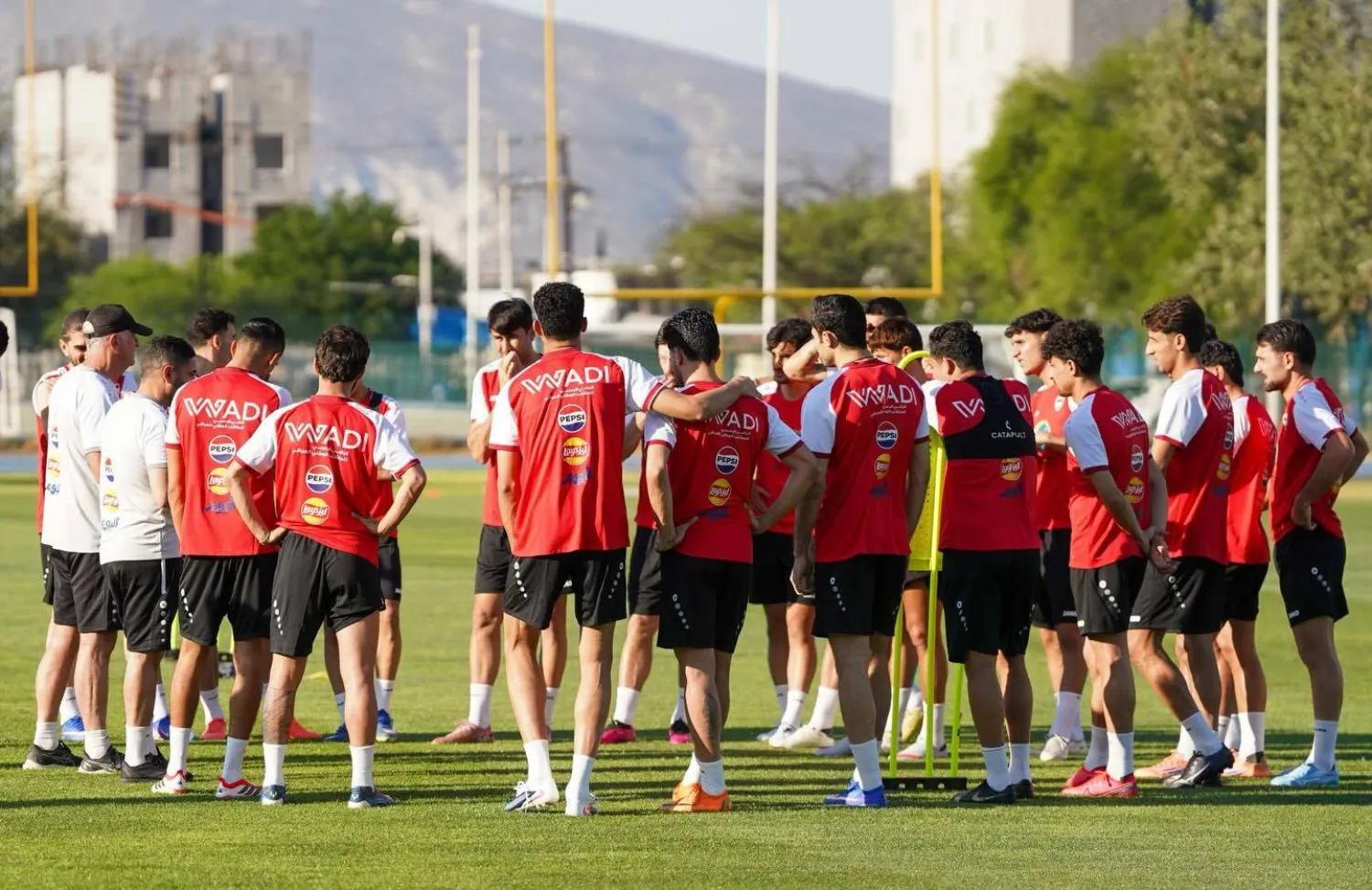منتخب العراق خلال تدريباته الأحد (الاتحاد العراقي)