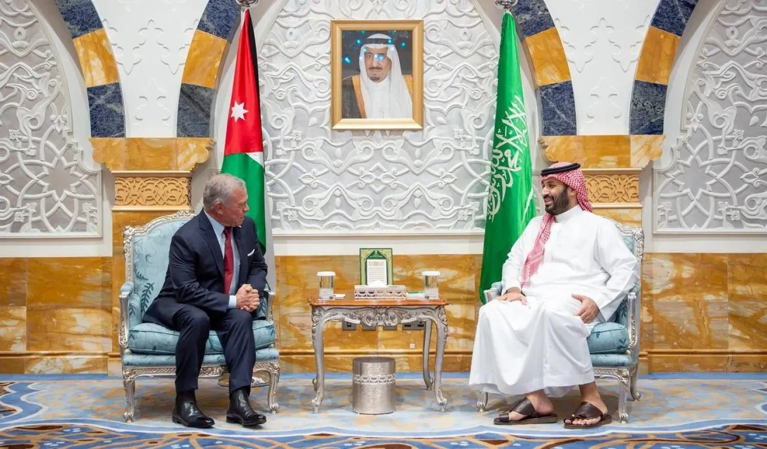 Suudi Arabistan Veliaht Prensi Muhammed bin Selman, Pazartesi günü Cidde’de Ürdün Kralı II. Abdullah ile görüştü (SPA)