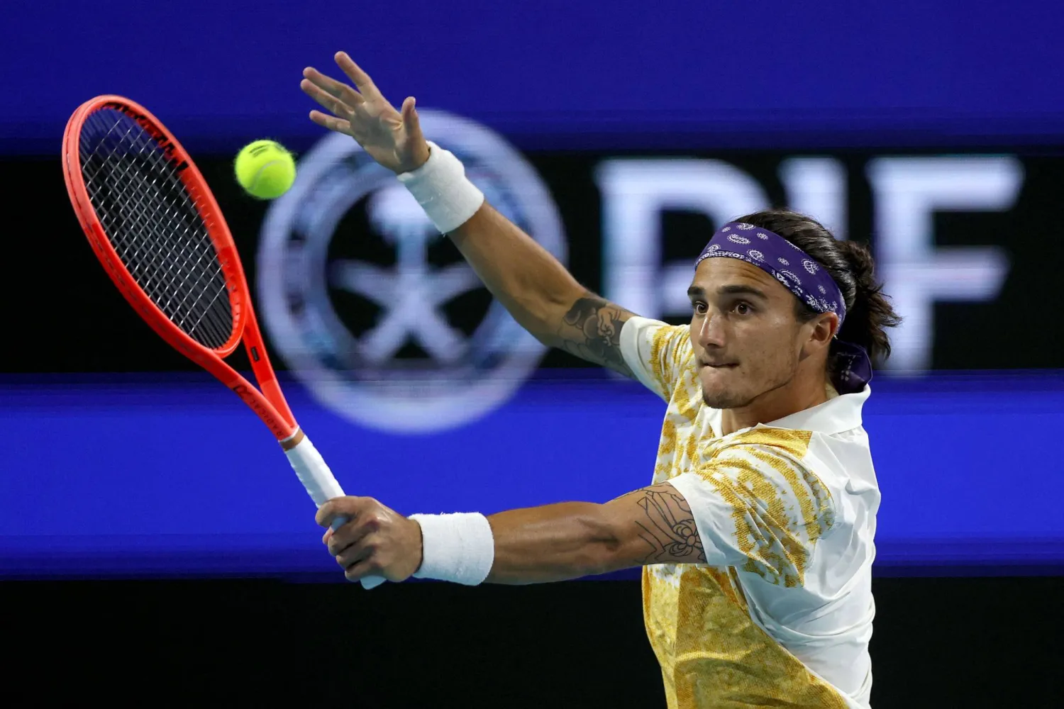 الإيطالي ماركو بيلوتشي يتألق في مراكش (أ.ف.ب)