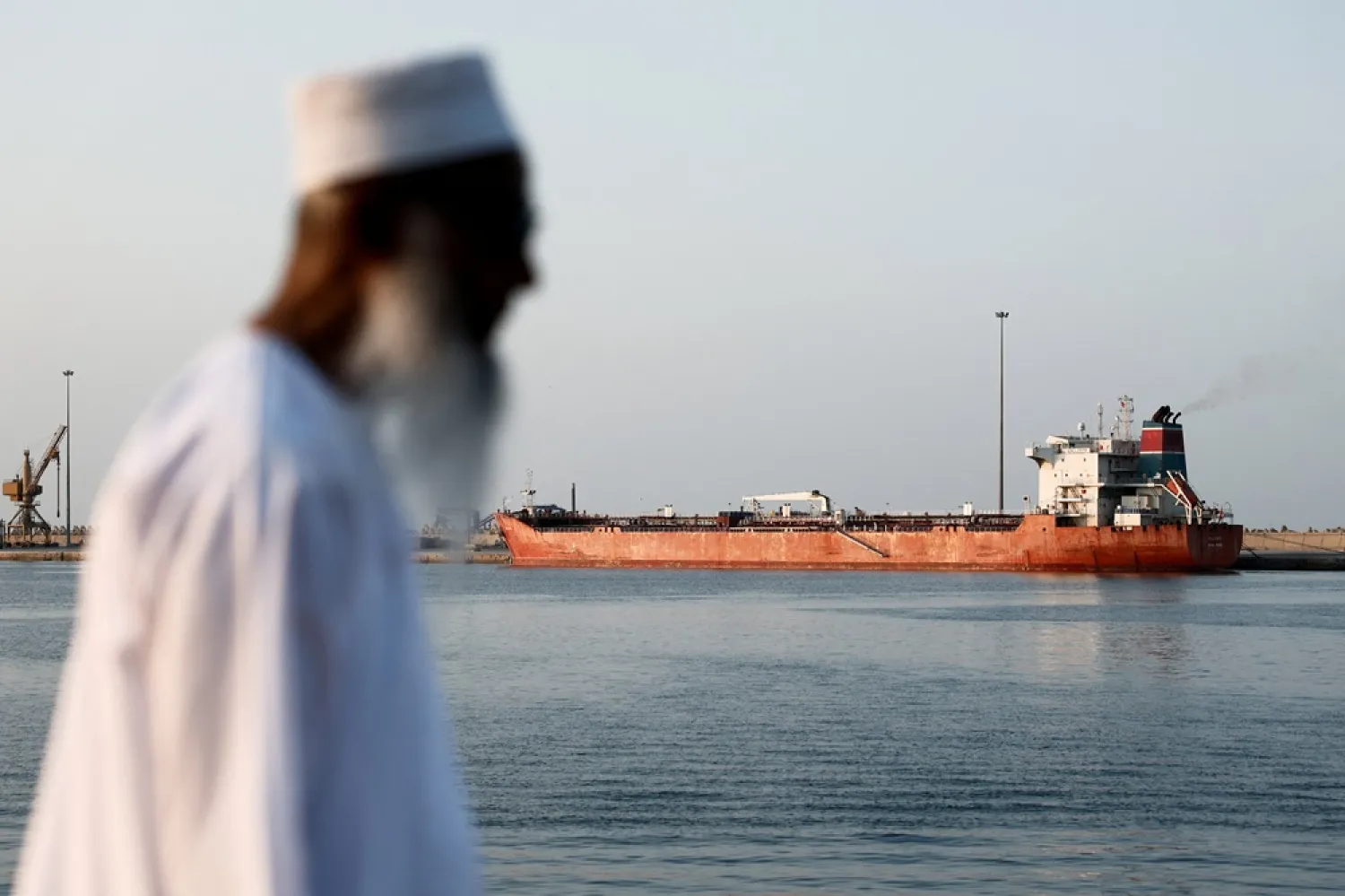 The Callisto tanker sits anchored in Port Sultan Qaboos as the traffic is down in the Strait of Hormuz, amid the US-Israeli conflict with Iran, in Muscat, Oman, March 12, 2026. (Reuters) 