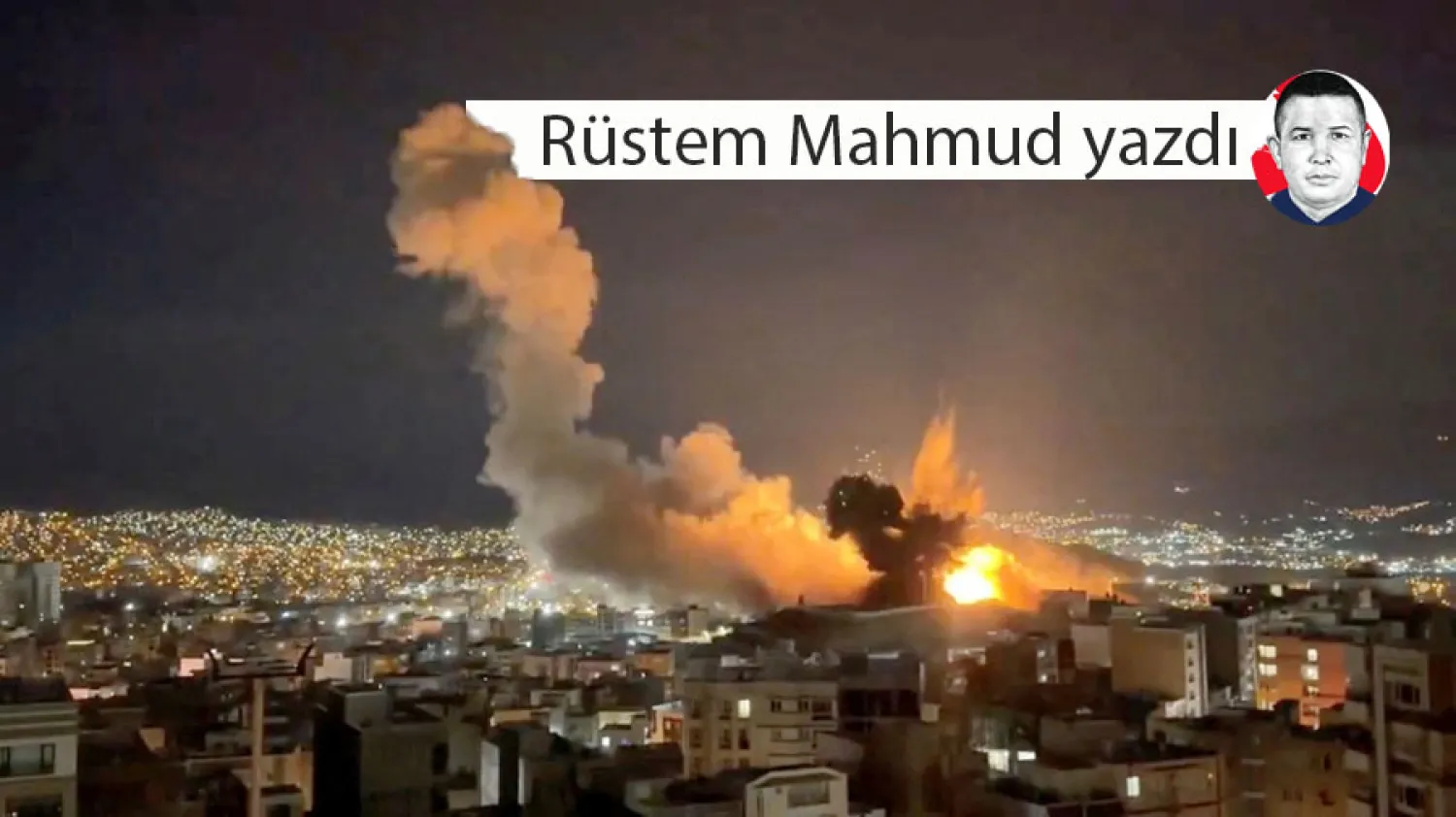 İran'ın Kürdistan eyaletine bağlı Senendec'deki bir patlama, 5 Mart 2026 (Reuters)