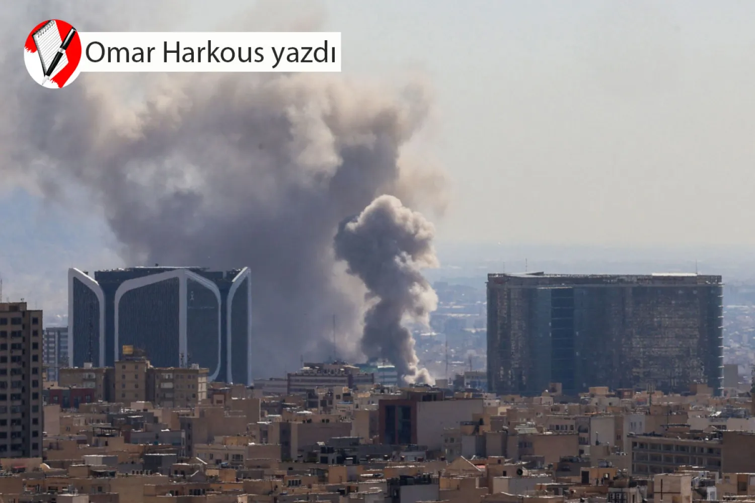 Tahran'da meydana gelen patlamaların ardından yükselen duman, 1 Mart 2026 (AFP)