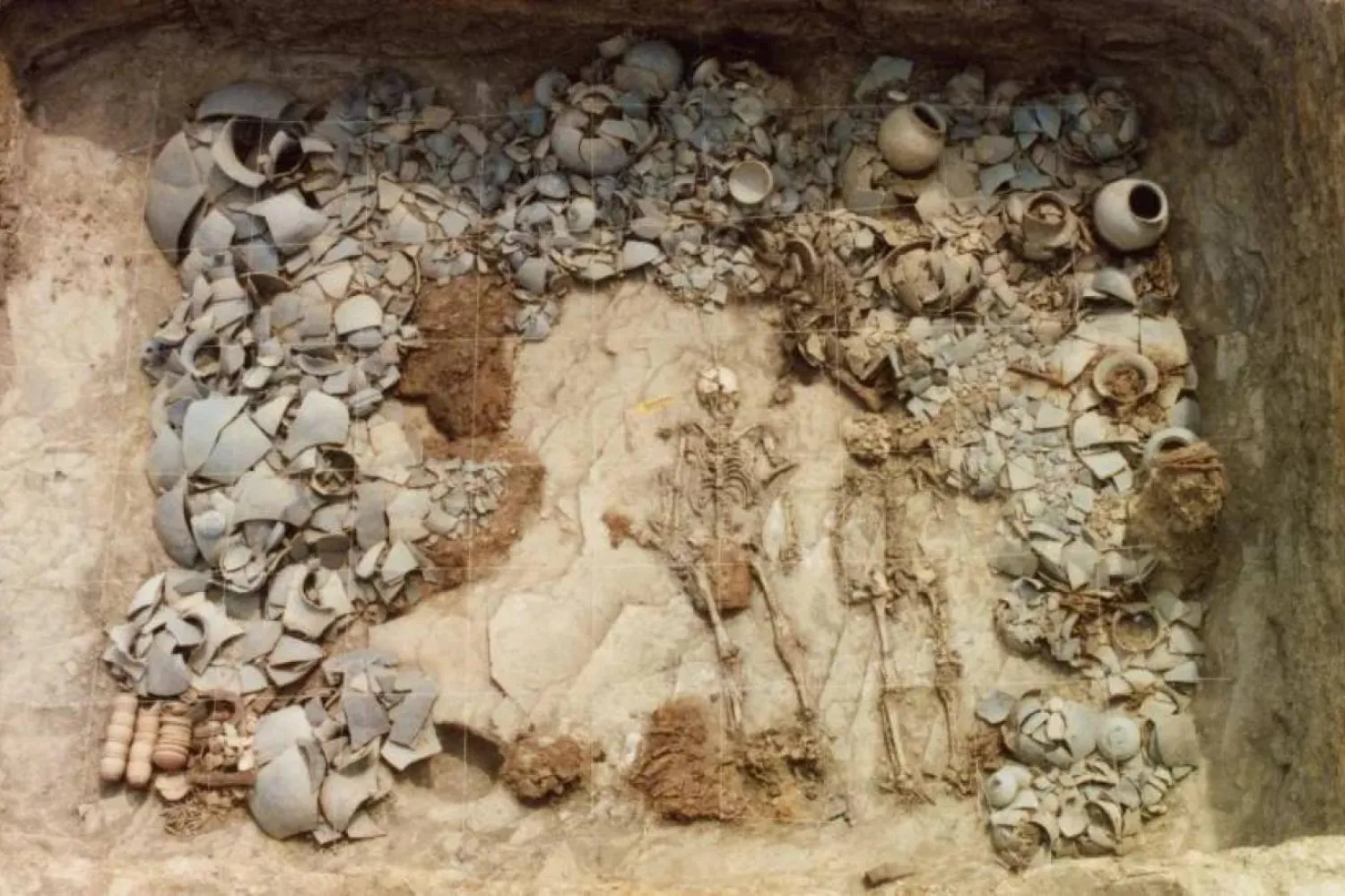 Kore'de Üç Krallık dönemine ait Apdok Krallığı'ndan kalma antik bir mezarlık alanının kazılarında insan iskeletleri bulundu (Gyeongsan Belediyesi)