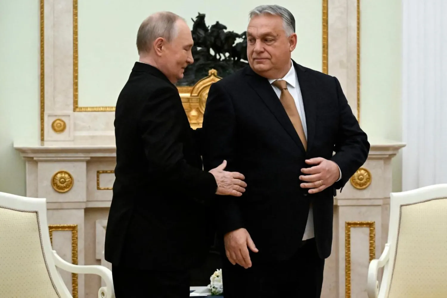 Rusya Devlet Başkanı Vladimir Putin, 28 Kasım 2025'te Moskova'daki Kremlin'de Macaristan Başbakanı Viktor Orban'la bir araya gelmişti (AFP)