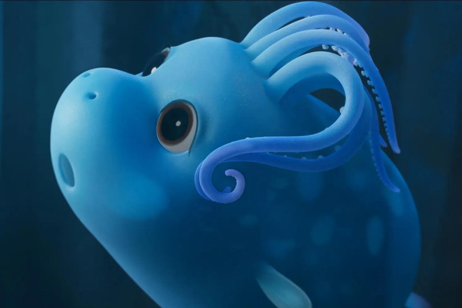 Ally, bir uçak kazasının ardından yüzeye ulaşıp belgesel yıldızı olma hayaliyle maceraya atılan domuz mürekkep balığının hikayesini anlatıyor (Neon)