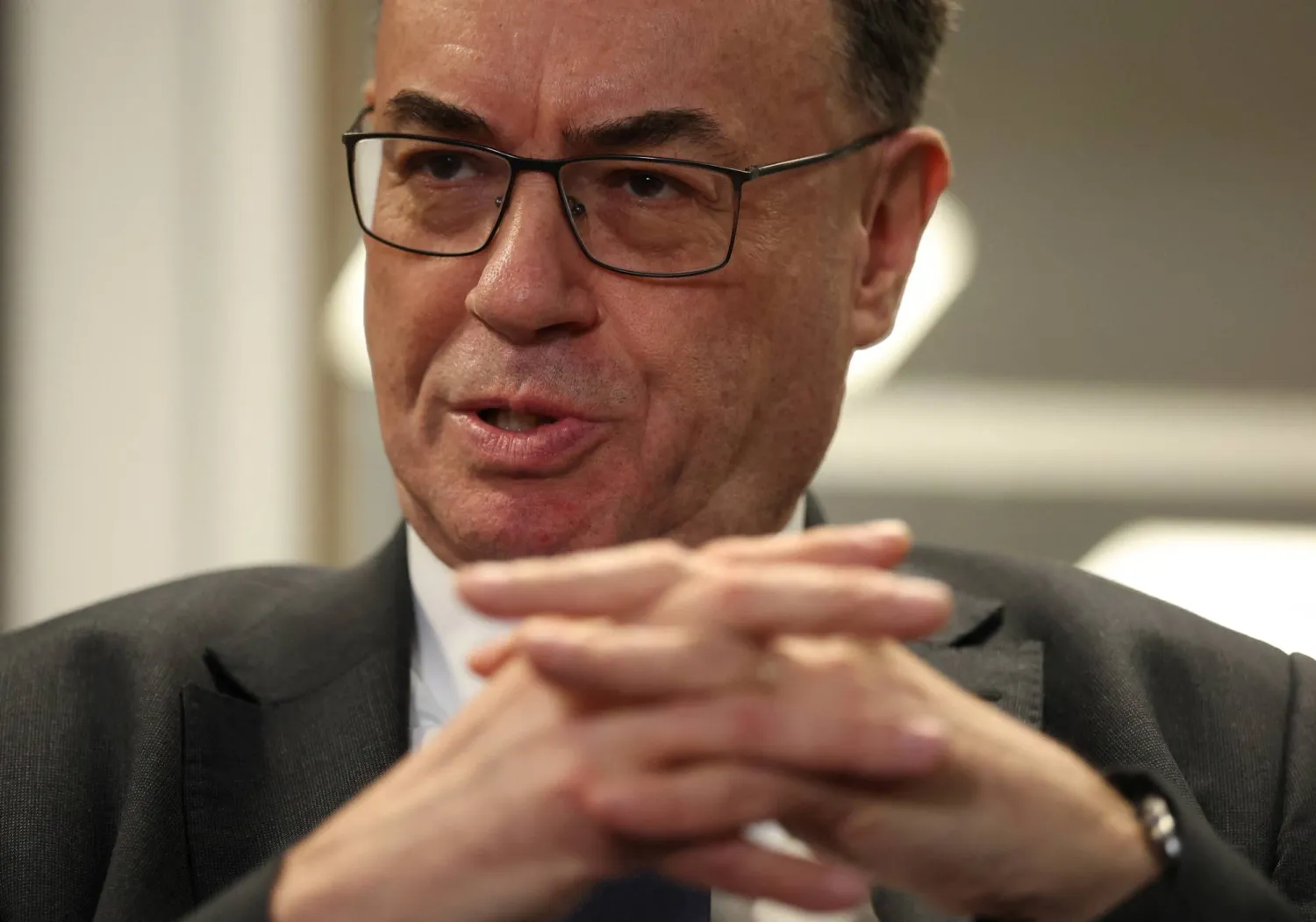 محافظ بنك إنجلترا خلال حديثه إلى «رويترز» (رويترز)