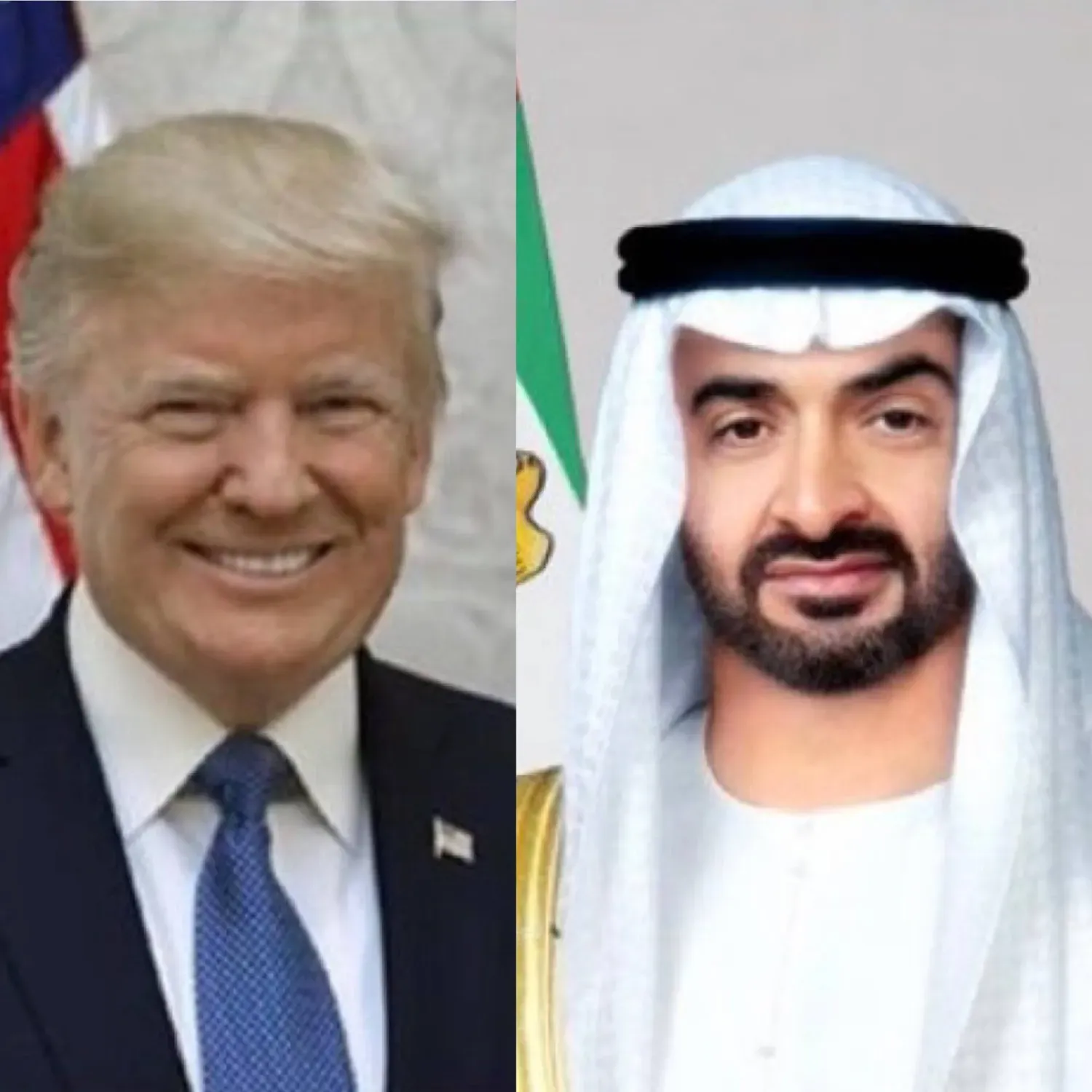 Birleşik Arap Emirlikleri Başkanı Şeyh Muhammed bin Zayid el Nahyan ve Amerika Birleşik Devletleri Başkanı Donald Trump (WAM)