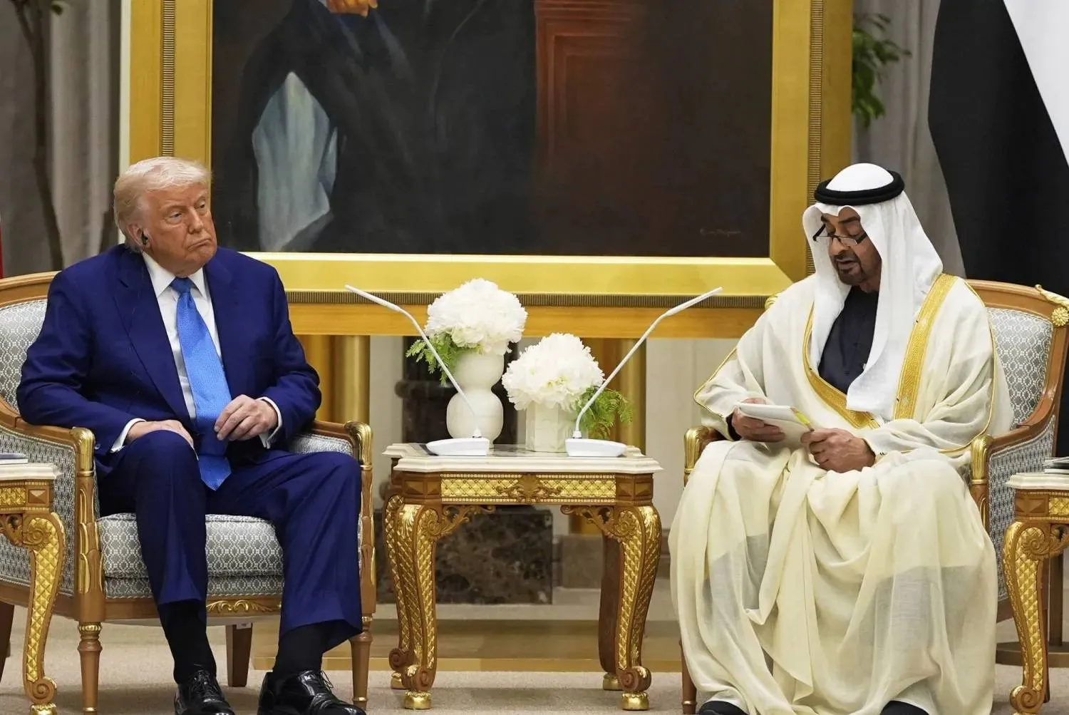 File photo: Emirati President Sheikh Mohamed bin Zayed and US President Donald Trump meet in Abu Dhabi on Thursday (AP)
