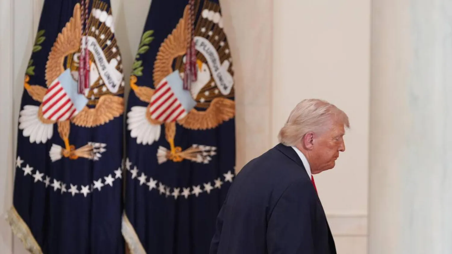 Oil prices surged and stocks sank after Donald Trump's address to the nation. Alex Brandon / POOL/AFP
