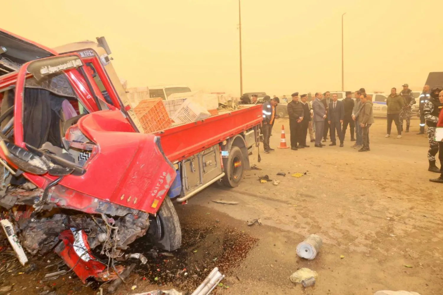 حادث تصام مروع بسبب السير عكس الاتجاه في مصر (محافظة المنوفية)