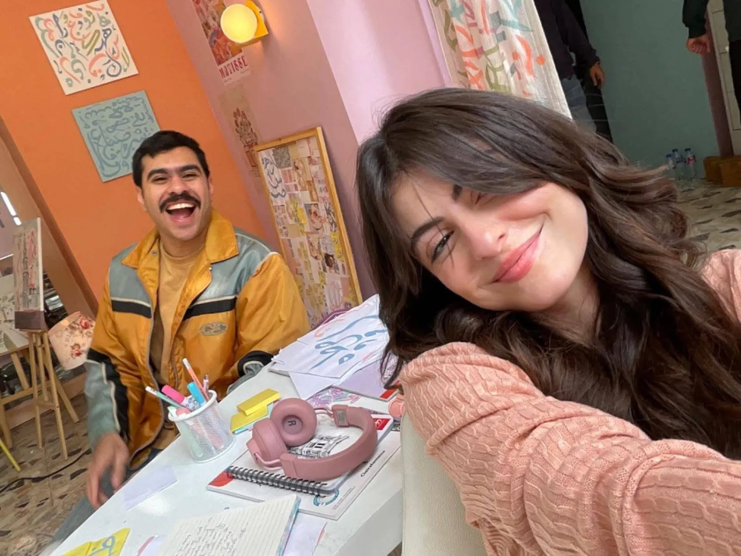 تارا مع أحمد رمزي بطل «فخر الدلتا» (حسابها على فيسبوك)