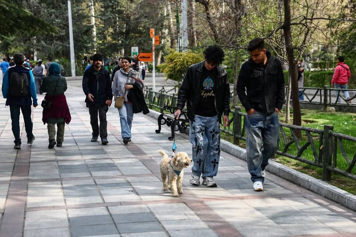 Iranians walk at a park on Nature Day, amid the US-Israeli conflict with Iran, in Tehran, Iran, April 2, 2026. Majid Asgaripour/WANA (West Asia News Agency) via Reuters