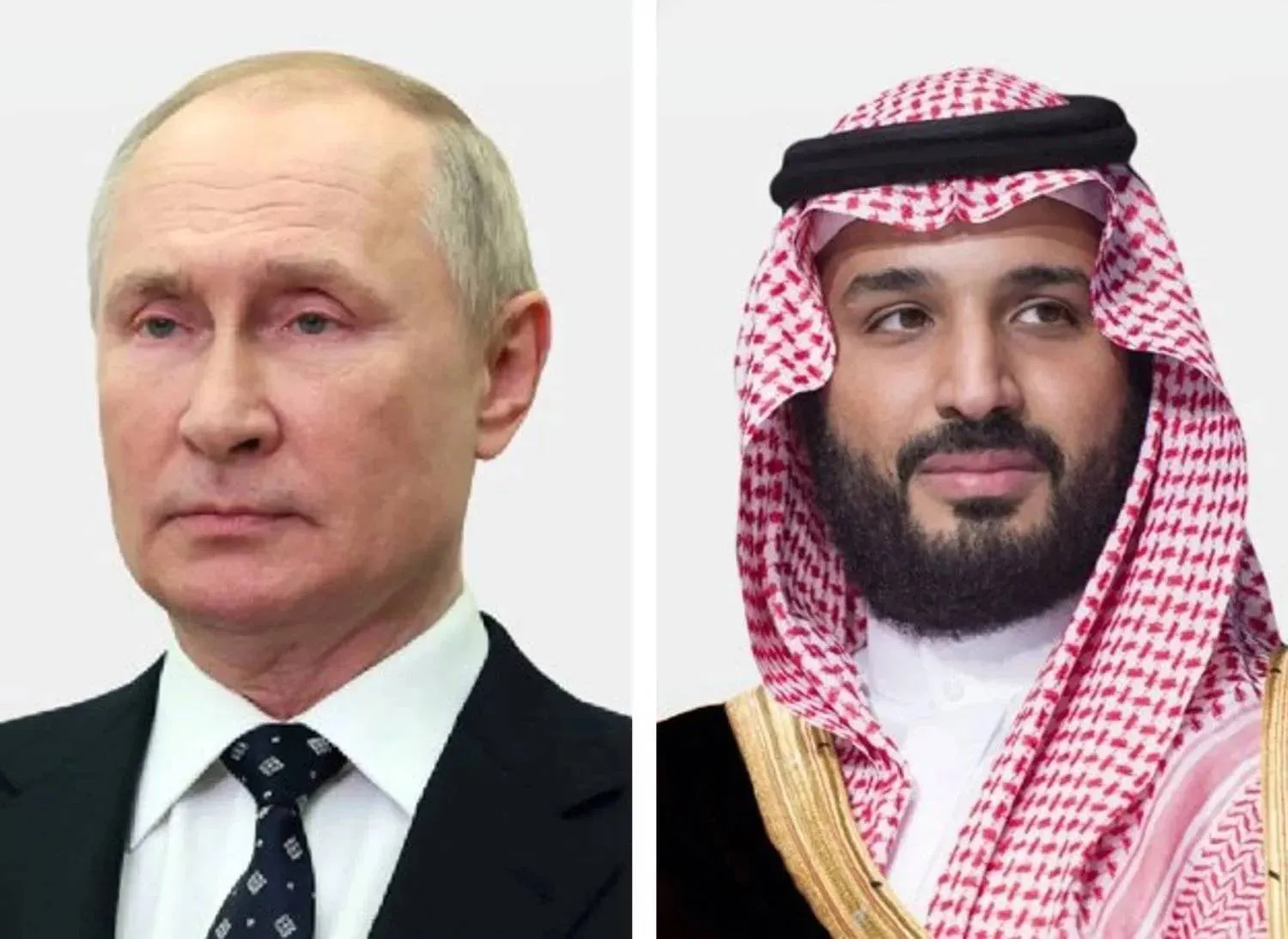 Prince Mohammed bin Salman bin Abdulaziz Al Saud, Crown Prince and Prime Minister, and Russian President Vladimir Putin. (Asharq Al-Awsat)