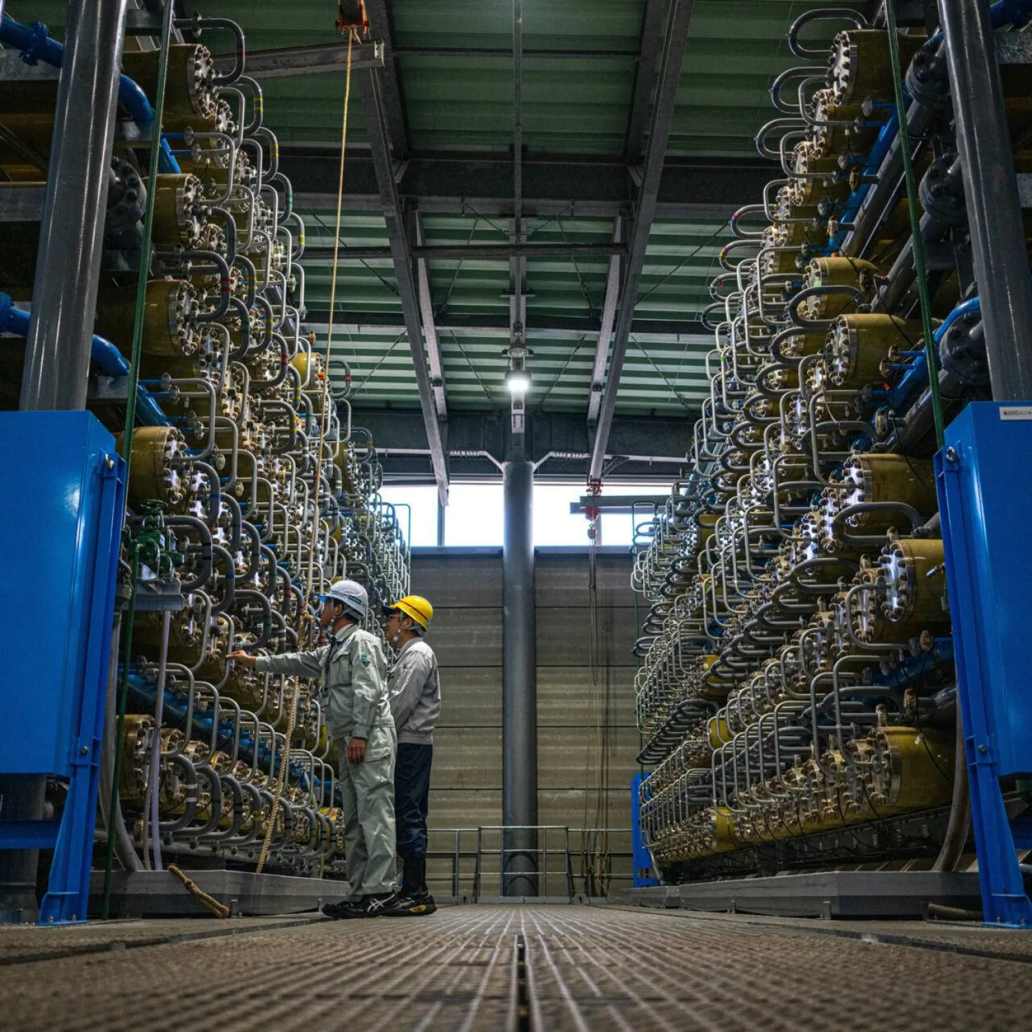 Engineers in the city of Fukuoka and their private partners have opened what is only the world's second osmotic power plant. Philip FONG / AFP
