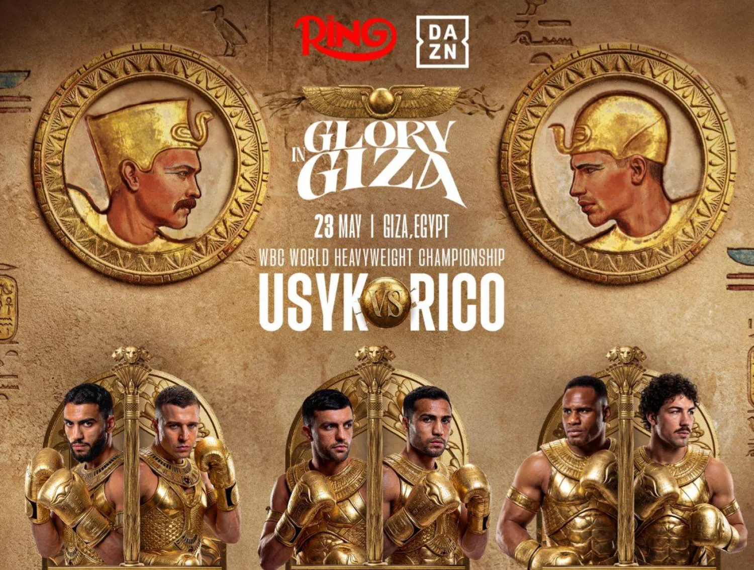 عرض «غلوري إن جيزا» المقررة إقامته يوم 23 مايو في مصر (الاتحاد السعودي للملاكمة)