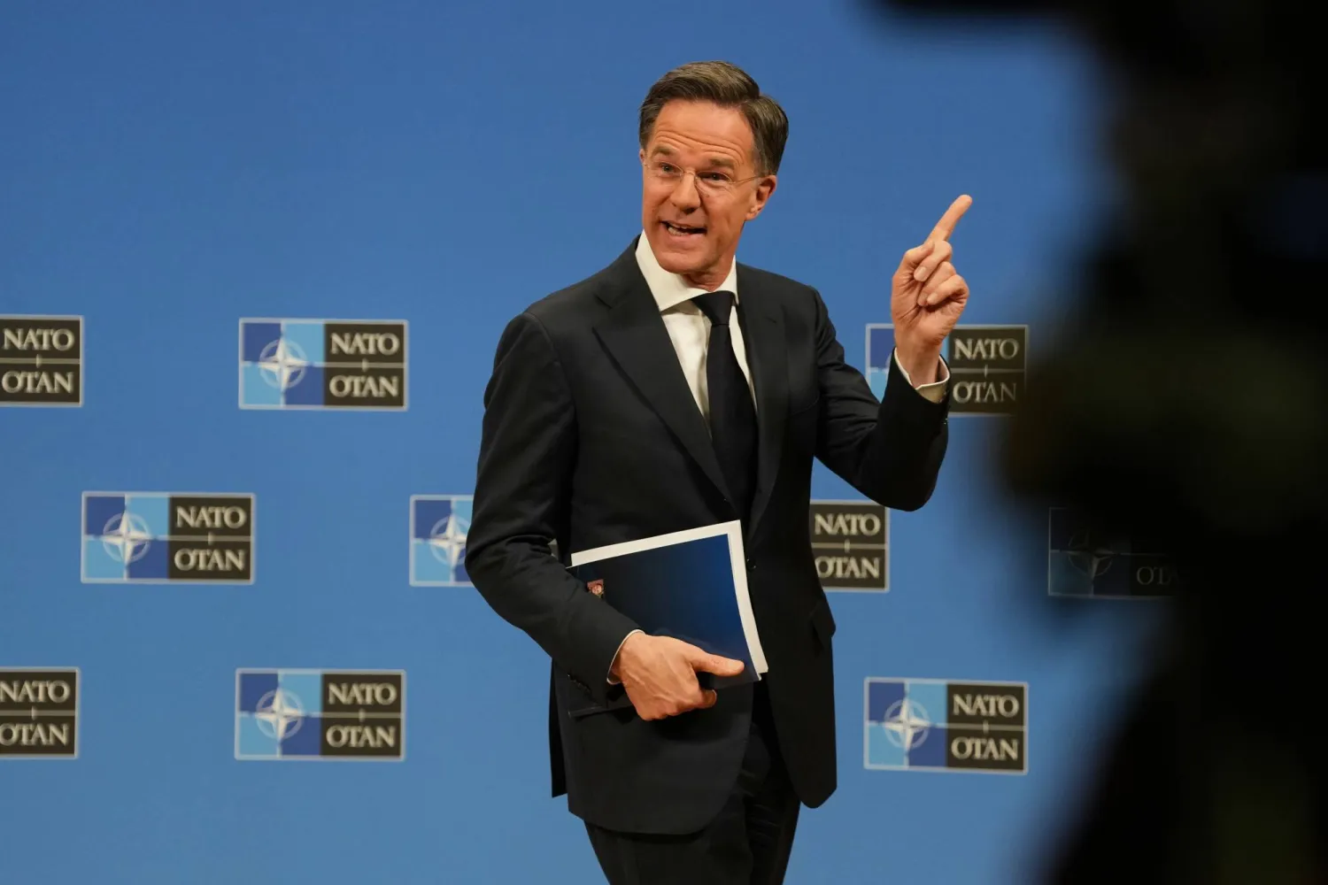 مارك روته الأمين العام لحلف شمال الأطلسي في بروكسل (أ.ب)