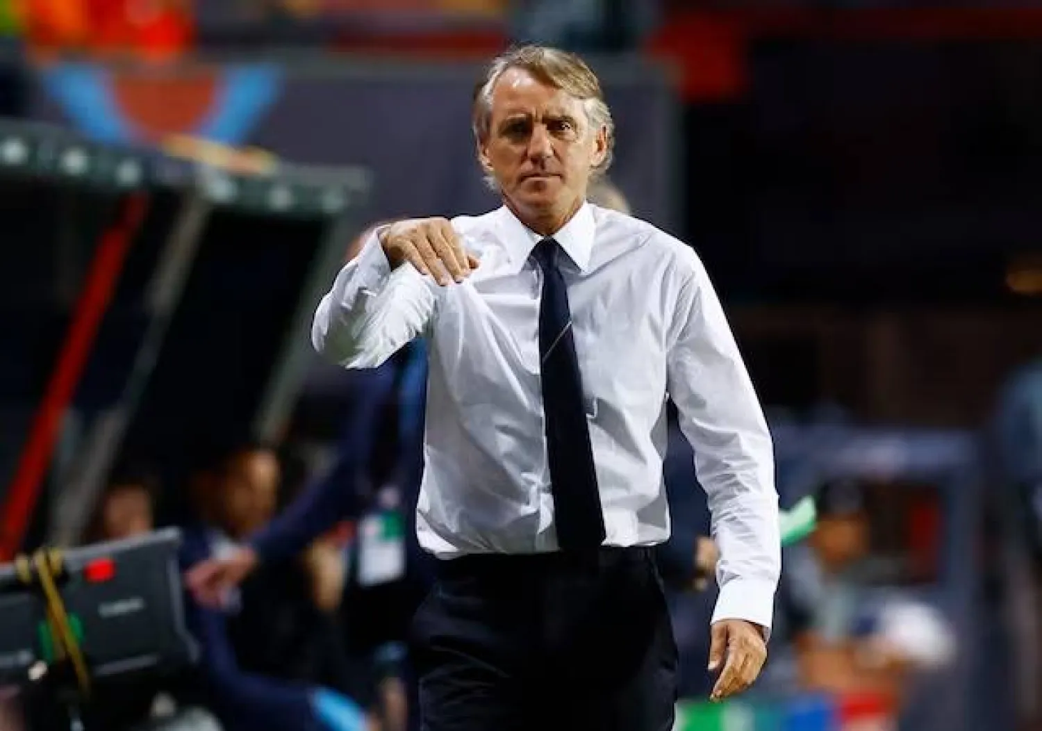 روبرتو مانشيني مدرب منتخب إيطاليا السابق (رويترز)