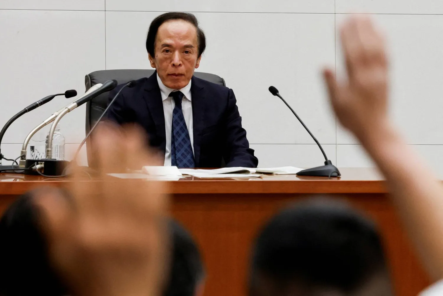 FILE PHOTO: Bank of Japan Governor Kazuo Ueda attends a press conference after a BOJ policy meeting in Tokyo, Japan, March 19, 2026. REUTERS/Kim Kyung-Hoon/File Photo