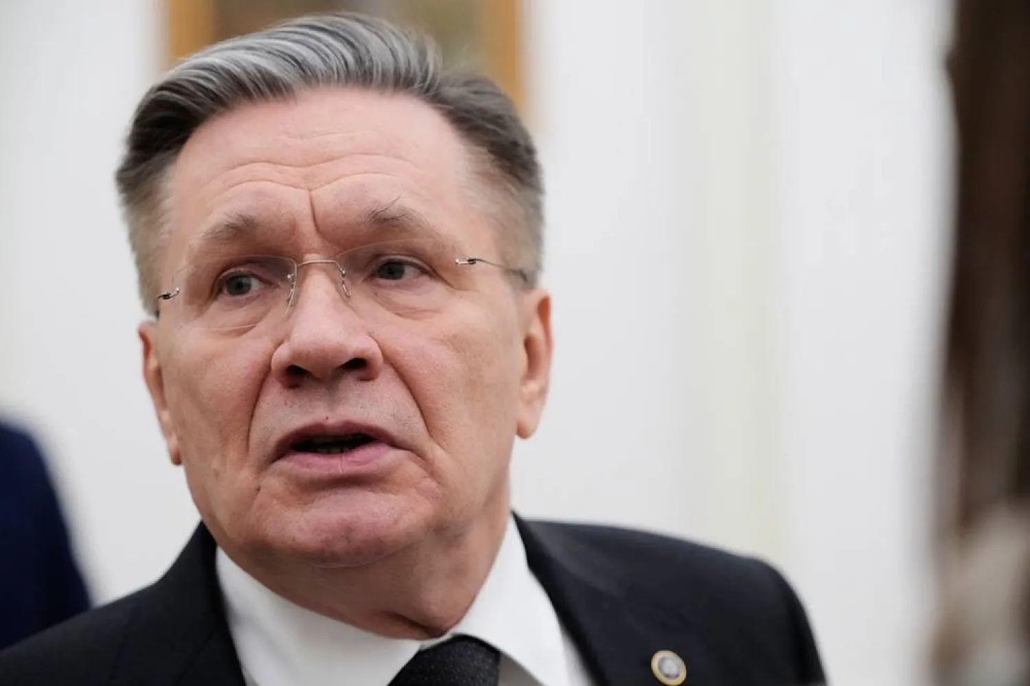 Rosatom State Atomic Energy Corporation Director General Alexey Likhachev arrives to attend the talks between Russian President Vladimir Putin and Armenian Prime Minister Nikol Pashinyan at the Kremlin in Moscow, Russia, 01 April 2026. (EPA/Pavel Bednyakov/AP Pool) 