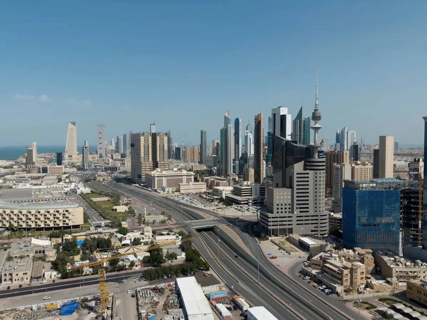 A drone view shows Kuwait City, in the aftermath of strikes by Israel and the US on Iran, in Kuwait, February 28, 2026. (Reuters)