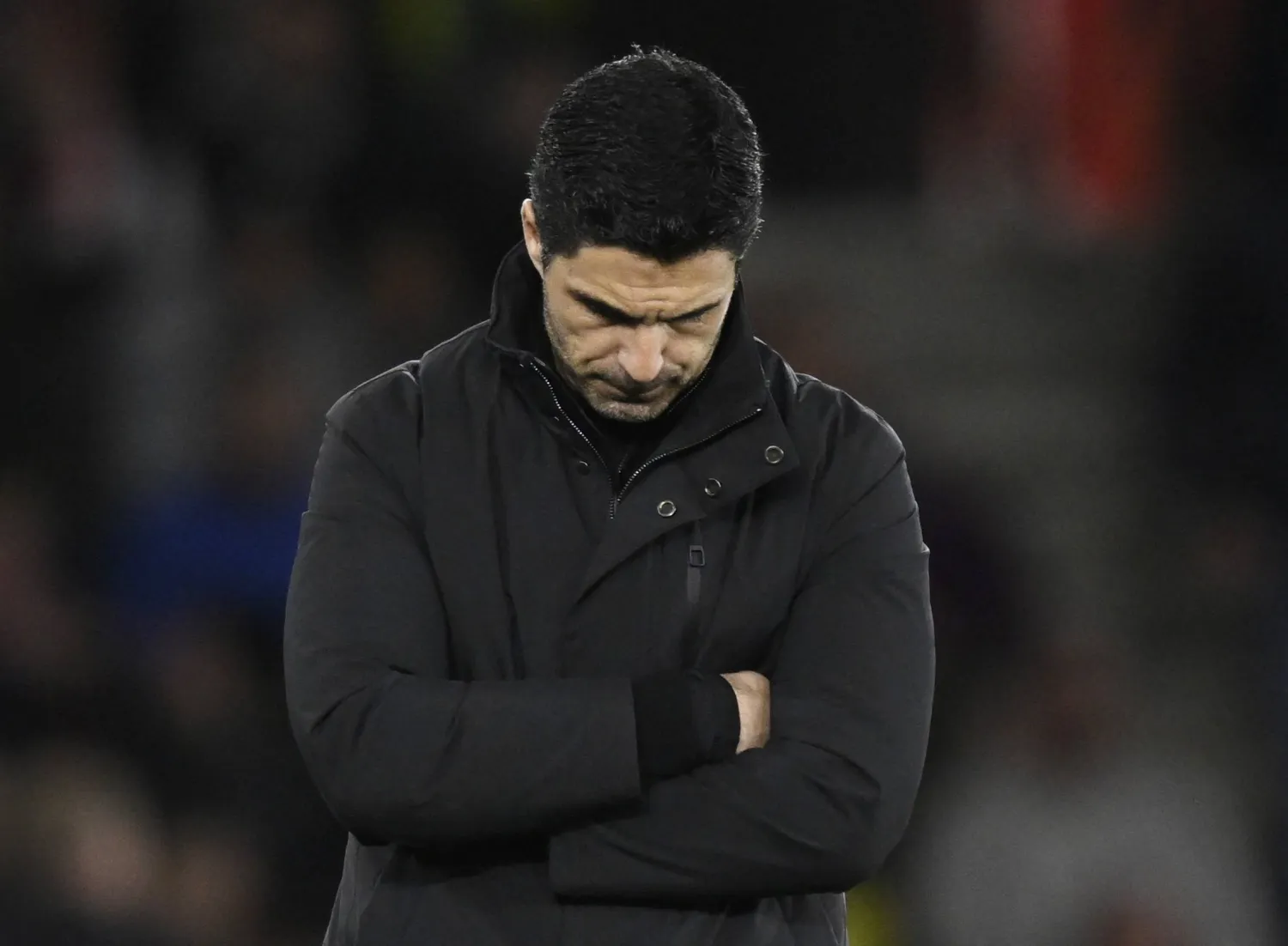Soccer Football - FA Cup - Quarter-Final - Southampton v Arsenal - St Mary's Stadium, Southampton, Britain - April 4, 2026 Arsenal manager Mikel Arteta reacts. (Reuters)